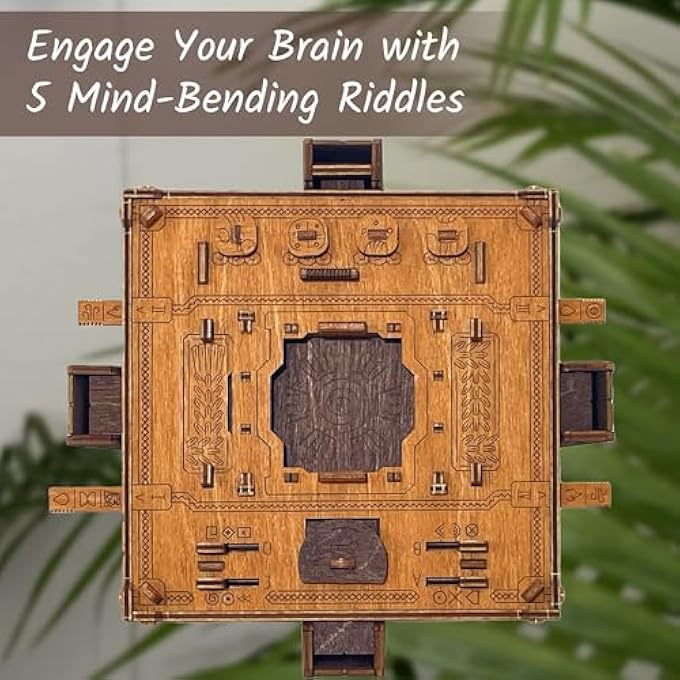 INCA PYRAMID PUZZLE BOX - 3D ESCAPE ROOM PUZZLE FOR ADULTS - DIY PYRAMID PUZZLE WITH HIDDEN COMPARTMENTS & MECHANICAL PUZZLES - 167 LASER-CUT PIECES, REPLACEMENT PARTS & BIRCH WOOD - Image 3